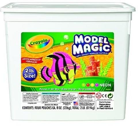 Crayola Model Magic Resealable Bucket White 2lb