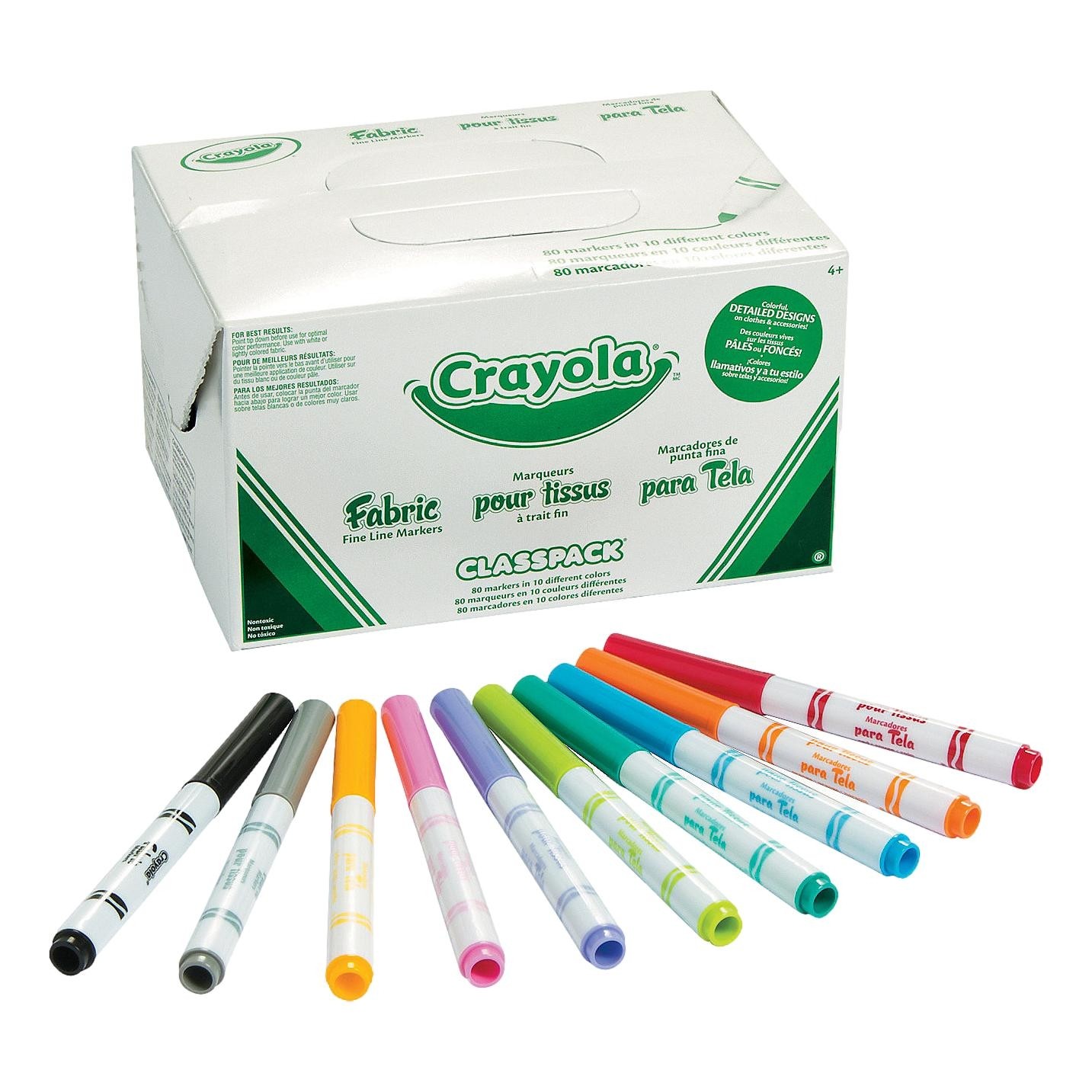 EconoCrafts: Crayola Fabric Markers 80 Pack