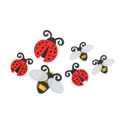 Felt Ladybugs and Bees Stickers