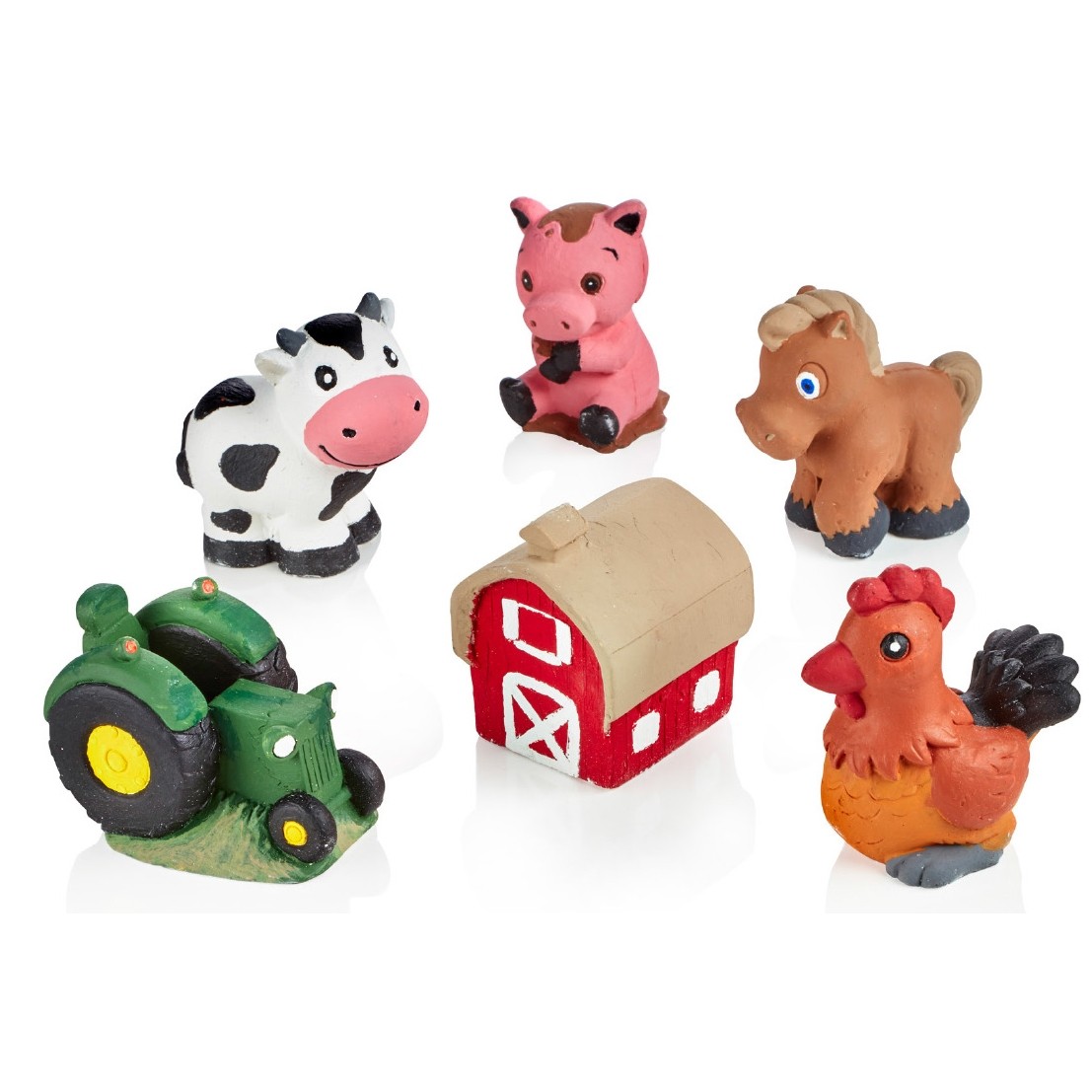 Plaster Farm Figurines Set