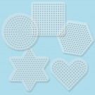 Perler Beads Pegboards - Small Basic Shapes - Clear 