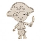 Color Your Own Wooden Pirate 