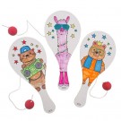 Color Your Own Party Animal Paddleball Games