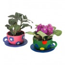 DIY Ceramic Tea Cup Planters