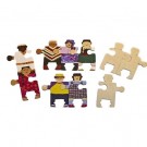 Wooden Character Puzzle Pieces