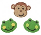 Felt Frogs and Monkeys Stickers