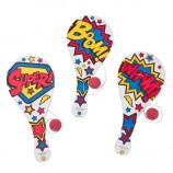 Color Your Own Superhero Paddle Ball Games