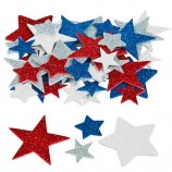 July 4th Glitter Foam Star Stickers 