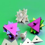Wooden Triangle Star Spinning Tops 